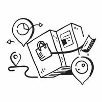 Logistic icon with ample space for text and graphics concept as An iconographic logistic design offering ample space for both text and graphics perfect for illustrating comprehensi Dynamic vector
