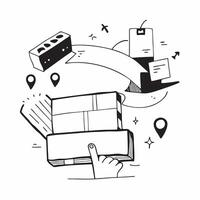 Logistic illustration with blank area for customizable text concept as A creative depiction of a logistic illustration featuring a blank area for customizable text ideal for presen Dynamic vector