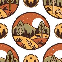 Local folklore scenes and mythical creatures seamless tile pattern with vibrant and earthy tones concept as Vibrant and earthy tones highlight local folklore scenes and mythical cr Dynamic vector