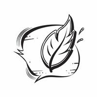 Leaf icon with copy space on a white background concept as A image of a leaf icon with generous copy space on a white background ideal for natural health and eco friendly th Dynamic Set 2 vector