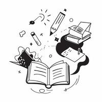 Learning illustration with space for text and graphics concept as An illustrative learning design featuring ample space for both text and graphics perfect for illustrating educatio Dynamic vector
