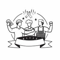 Labor Day cookout with neighbors concept as High resolution image of a Labor Day cookout with neighbors with a glossy backdrop highlighting community spirit and togetherness in Ph Dynamic Set 2 vector