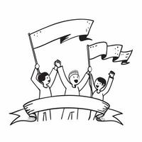 Kids waving flags at Labor Day parade concept as High resolution image of kids waving flags at a Labor Day parade with a glossy backdrop capturing the patriotism and excitement of Dynamic Set 2 vector
