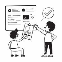 Kids learning in an interactive classroom concept as High resolution image of kids learning in an interactive classroom with a glossy backdrop highlighting engagement and curiosity Dynamic Set 2 vector