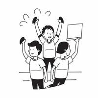 Kids in gym class concept as High resolution image of kids participating in gym class with a glossy backdrop highlighting the importance of physical activity and teamwork in the ne Dynamic vector