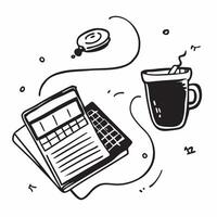 Keyboard and coffee cup icon with copy space for workspace presentations concept as A visually appealing keyboard and coffee cup icon with copy space designed to enhance workspace Dynamic vector