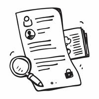 Job application and magnifying glass icon with space for text and icons on a clean background concept as A versatile job application and magnifying glass icon featuring space for b Dynamic Set 2 vector