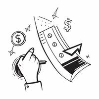 Investment symbol with copy space for project planning concept as An artistic rendering of an investment symbol with spacious copy space suitable for project planning goal setting Dynamic vector