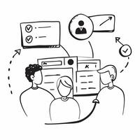 IT team with cybersecurity measures concept as An IT teams profile combined with cybersecurity measures symbolizing security and innovation during a company open house Ideal for c Dynamic vector