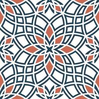 Intricate Islamic geometric patterns and arabesques seamless tile pattern with vibrant colors concept as Vibrant colors highlight intricate Islamic geometric patterns intertwined w Dynamic vector