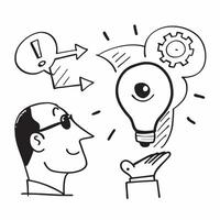 Innovation coach with lightbulb concept as An innovation coachs profile blended with a lightbulb symbolizing management coaching and creative solutions Ideal for corporate and bus Dynamic vector