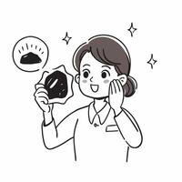 Influencer demonstrating a mockup charcoal mask concept as An influencer demonstrates a mockup charcoal mask focusing on deep cleansing and detoxification Perfect for skincare and Dynamic vector