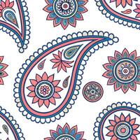 Indian mandala and paisley seamless tile pattern with vibrant colors and intricate details concept as Vibrant colors highlight Indian mandala and paisley patterns in seamless tile Dynamic vector