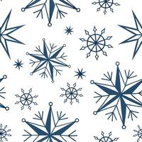 Icy snowflake and starburst seamless tile pattern with shimmering winter elements concept as Shimmering starbursts paired with icy snowflakes create a seamless tile pattern with sp Dynamic vector