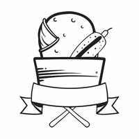 Ice cream and beach umbrella icon with blank space for custom branding concept as A customizable ice cream and beach umbrella icon with blank space for adding custom branding eleme Dynamic vector