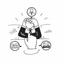 HR manager double exposure with team concept as An HR managers profile merged with a team representing human resources responsibility and teamwork Perfect for HR and corporate ads Dynamic vector