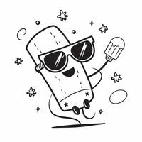 Ice cream and sunglasses icon with copy space for summer presentations concept as A visually appealing ice cream and sunglasses icon with copy space designed to enhance summer pres Dynamic vector