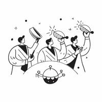 Hispanic musicians performing concept as High resolution image of Hispanic musicians performing with a festive backdrop emphasizing cultural richness and musical heritage in Photo Dynamic vector