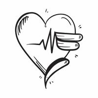 Heartbeat icon with copy space on a white background concept as A image of a heartbeat icon with generous copy space on a white background perfect for heart health and medic Dynamic vector