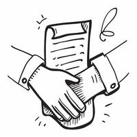 Handshake icon with copy space on a white background concept as A image of a handshake icon with generous copy space on a white background ideal for agreement and retirement Dynamic vector