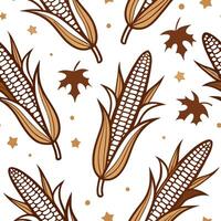 Harvest inspired corn stalks seamless tile pattern with warm golden tones and autumn textures concept as Warm golden corn stalks with autumn textures create a harvest inspired seam Dynamic vector