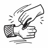 Handshake icon with copy space on a blue background concept as A image of a handshake icon with generous copy space on a blue background ideal for business deals and partner Dynamic vector