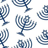 Hanukkah menorahs seamless tile pattern with blue and white colors for Jewish holiday decor concept as Blue and white menorahs arranged seamlessly to create elegant Hanukkah home d Dynamic Set 2 vector