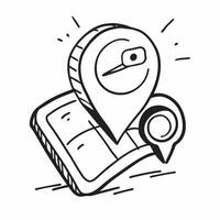 GPS icon with copy space on a white background concept as A image of a GPS icon with ample copy space on a white background perfect for navigation and driver themed visuals Dynamic vector