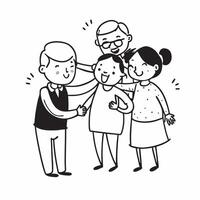 Grandparents and grandchildren reuniting in a park concept as Grandparents and grandchildren reuniting blended with a park scene symbolizing the generational bond and joy of family Dynamic vector
