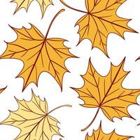 Golden maple leaves seamless tile pattern with intricate details and rich hues of orange and yellow concept as Intricate golden maple leaves in rich orange and yellow hues form a s Dynamic vector