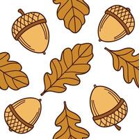 Golden acorns seamless tile pattern with rich brown tones and autumn inspired details concept as Rich brown acorns with golden accents create a seamless tile pattern perfect for au Dynamic vector