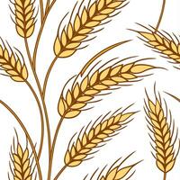 Golden harvest wheat seamless tile pattern with autumn textures and warm hues concept as Golden wheat stalks with autumn textures create a harvest wheat seamless tile pattern full Dynamic vector