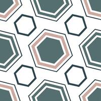 Geometric retro polygon seamless tiles muted jewel tones on white background suitable for sophisticated designs concept as Creating geometric seamless tile with retro polygons in m Dynamic vector