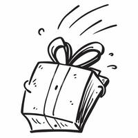 Gift icon with copy space on a white background concept as A image of a gift icon with generous copy space on a white background ideal for celebration and retirement themed Dynamic vector
