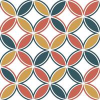 Geometric retro polygon seamless tiles split complementary colors on white background suitable for balanced designs concept as Designing geometric seamless tile with retro polygons Dynamic Set 2 vector