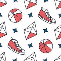 Geometric retro polygon seamless pattern bold colors on white background ideal for home decor concept as Developing geometric seamless pattern with retro polygons in bold colors on Dynamic vector