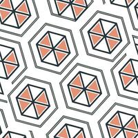 Geometric retro polygon seamless tiles analogous colors on white background suitable for harmonious designs concept as Designing geometric seamless tile with retro polygons in anal Dynamic vector