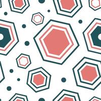 Geometric retro polygon seamless tiles jewel tones on white background perfect for elegant designs concept as Creating geometric seamless tile with retro polygons in jewel tones on Dynamic vector
