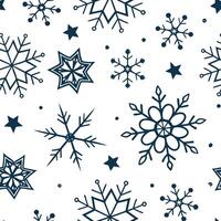 Glittering snowflake and star seamless tile pattern with sparkling winter accents concept as Glittering snowflakes and stars create a sparkling seamless tile pattern with winter ac Dynamic vector
