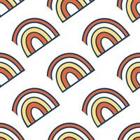 Generate vintage banner collage seamless tile arrangement bold color swatches perfect for branding campaigns concept as Eye catching patterns blend retro design and mid century st Dynamic Set 2 vector