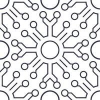 Futuristic techno circuits tile design showcasing dynamic electronic pathways and digital circuit patterns isolated white balance generating innovative seamless art concept as Dyna Dynamic vector