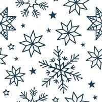 Frosty snowflake and Christmas star seamless tile pattern with sparkling holiday accents concept as Sparkling Christmas stars paired with frosty snowflakes create a seamless tile p Dynamic Set 2 vector