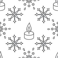 Frosty snowflake and candlelight seamless tile pattern with warm winter glow concept as Warm candlelight paired with frosty snowflakes creates a seamless tile pattern with a cozy w Dynamic vector
