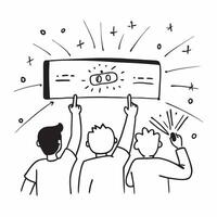 Friends watching fireworks display concept as High resolution image of friends watching a fireworks display on Independence Day with a glossy backdrop highlighting the excitement a Dynamic vector