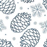 Frosty pinecones and snowflakes arranged seamlessly to create nature inspired warm winter home decor concept as Frosty pinecones and snowflakes arranged seamlessly to create nature Dynamic vector