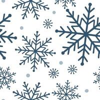 Frosty geometric snowflakes seamless tile pattern with modern winter aesthetics and cool tones concept as Geometric snowflakes with frosty details create a modern seamless tile pat Dynamic vector