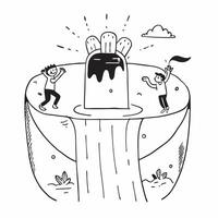 Friends enjoying a refreshing dip in a waterfall concept as High resolution image of friends enjoying a refreshing dip in a waterfall to escape the heat capturing fun excitement an Dynamic vector