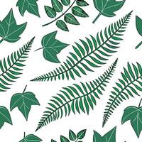 Fresh summer leaves seamless pattern with ivy and ferns for natural green themed interiors concept as Ivy and ferns arranged seamlessly to bring a natural green feel into summer th Dynamic vector