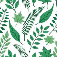 Fresh spring greenery seamless tile pattern featuring vibrant green leaves ferns and tender shoots concept as Vibrant green leaves ferns and tender shoots create a fresh natural sp Dynamic vector