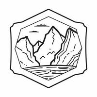 Framed rocky mountain vista concept as High resolution image of a framed rocky mountain vista with rugged terrain highlighting the raw and untamed beauty of rocky mountain landscap Dynamic Set 2 vector